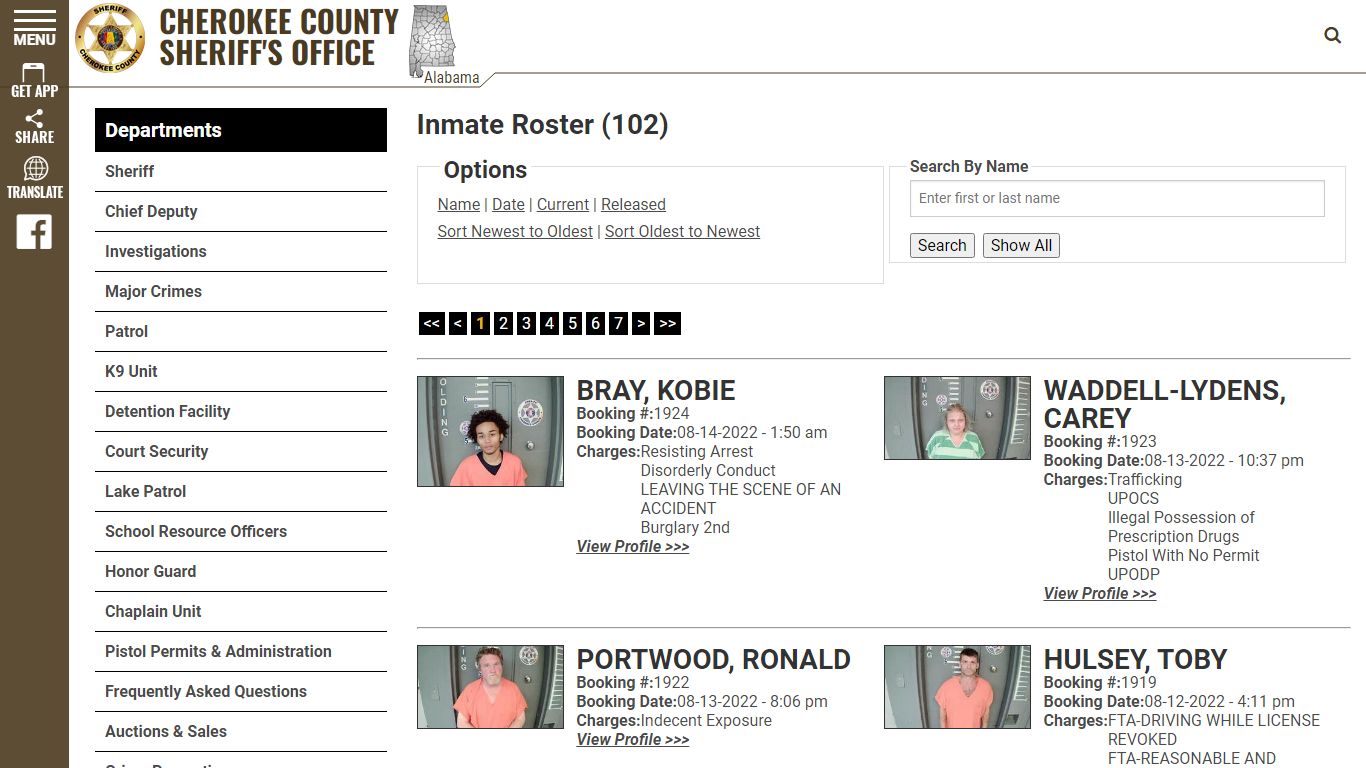 Inmate Roster - Cherokee County Sheriff AL